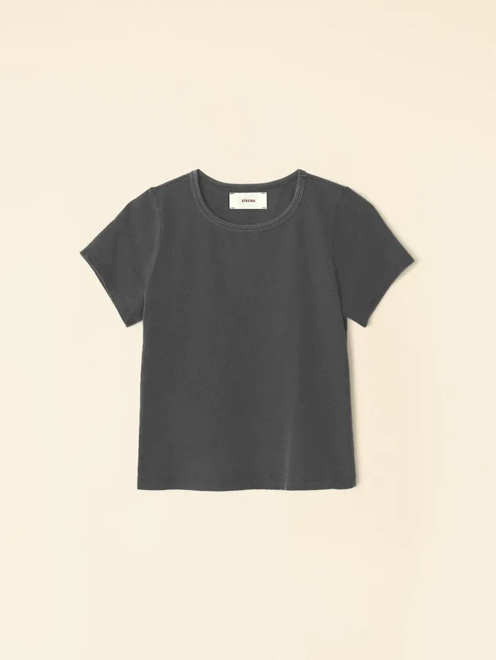 XRENA Vintage Black Pixie Tee Women Sweats and Tees