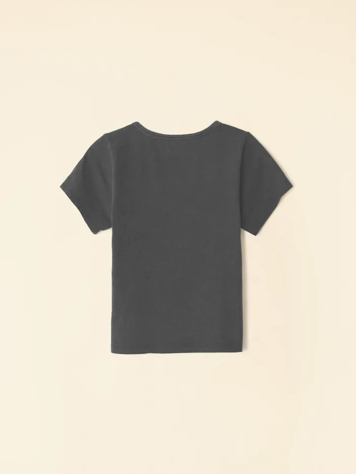 XRENA Vintage Black Pixie Tee Women Sweats and Tees