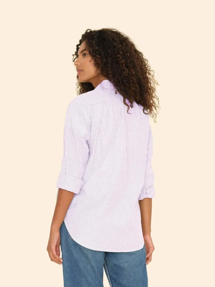 XRENA Violet White Beau Shirt Women Shirts XRENA Violet White Beau Shirt Women Shirts