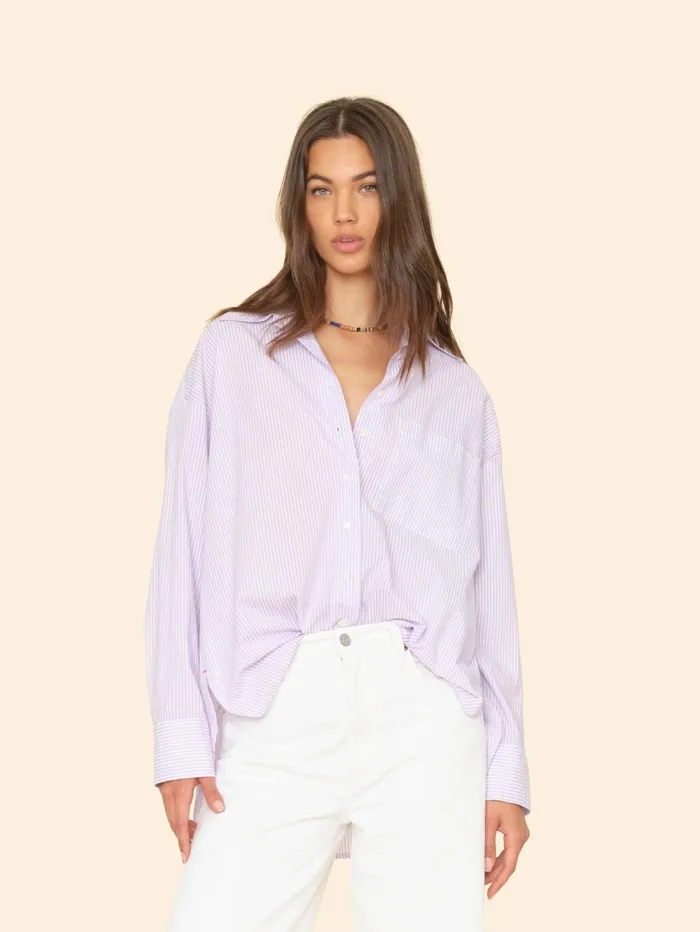 XRENA Violet White Sydney Shirt Women Shirts