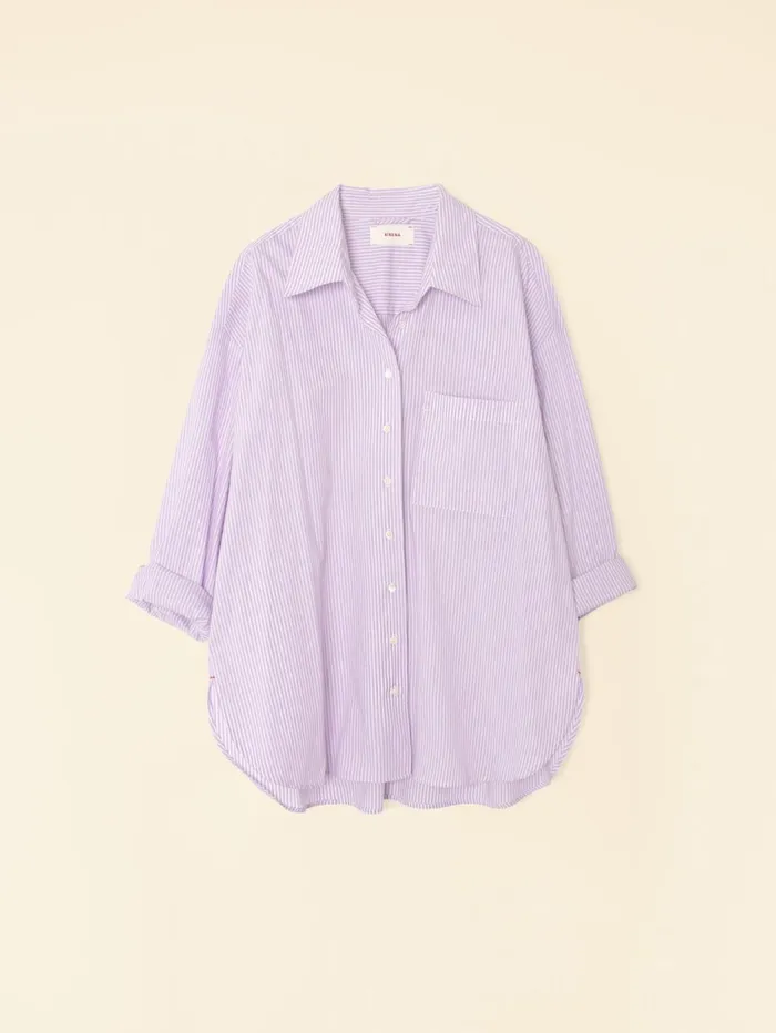 XRENA Violet White Sydney Shirt Women Shirts XRENA Violet White Sydney Shirt Women Shirts