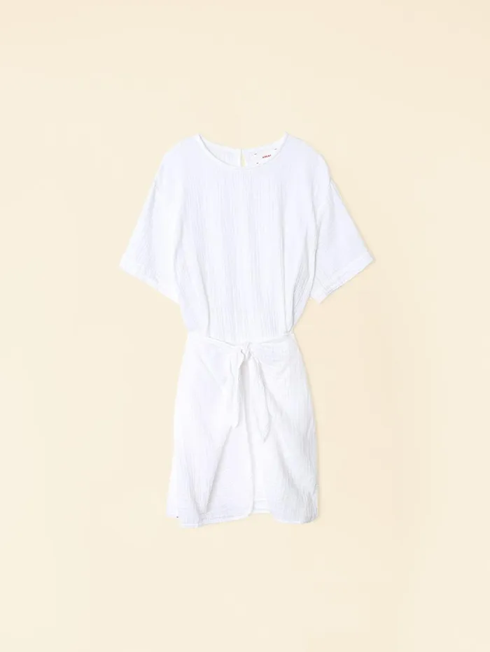 XRENA White Emme Gauze Dress Women Dresses XRENA White Emme Gauze Dress Women Dresses