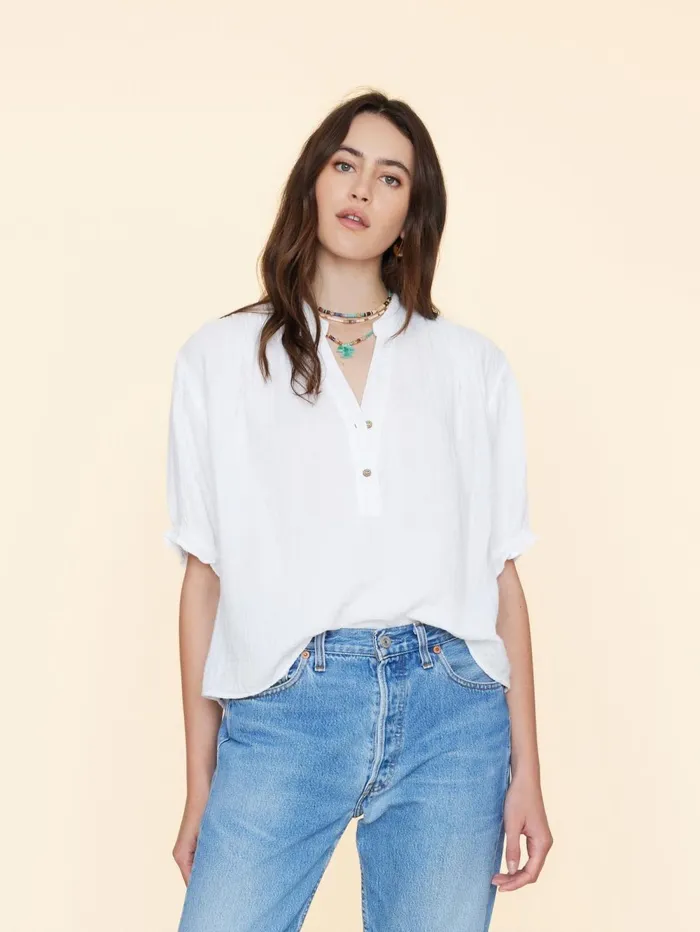 XRENA White Taye Top Women Tops