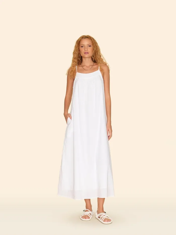 XRENA White Tenley Dress Women Dresses