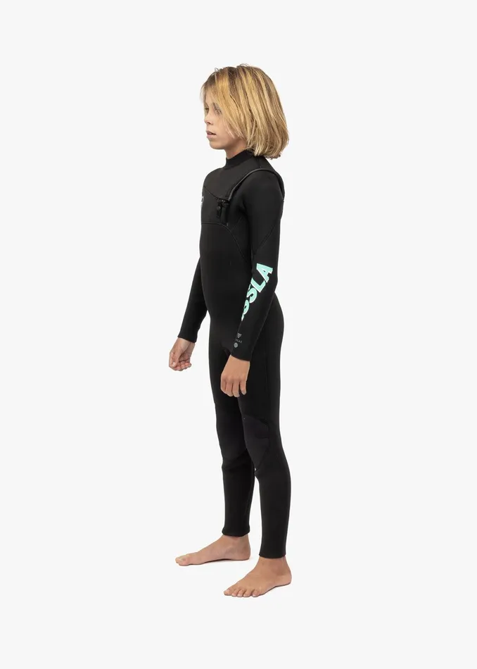 Youth Vissla 7 Seas Boys 43 Full Chest Zip Wetsuit Black Youth Vissla 7 Seas Boys 43 Full Chest Zip Wetsuit Black