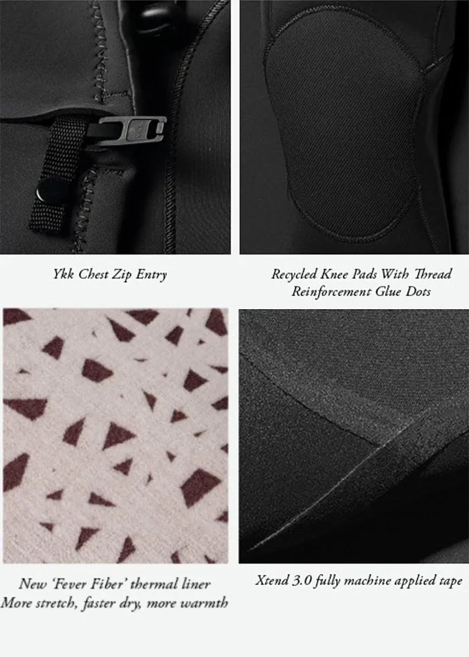 Youth Vissla 7 Seas Boys 43 Full Chest Zip Wetsuit Black Youth Vissla 7 Seas Boys 43 Full Chest Zip Wetsuit Black