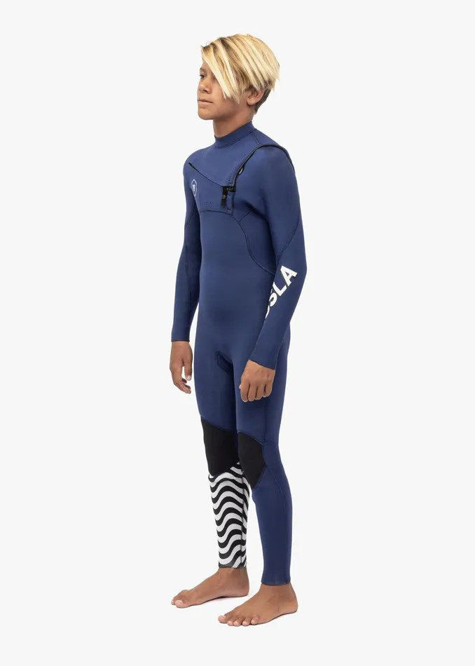 Youth Vissla 7 Seas Boys 43 Full Chest Zip Wetsuit Naval Youth Vissla 7 Seas Boys 43 Full Chest Zip Wetsuit Naval
