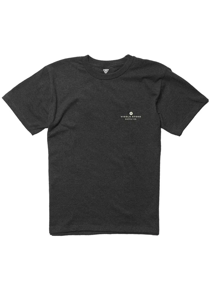 Youth Vissla Insignia Boys Tee Black Heather Youth Vissla Insignia Boys Tee Black Heather