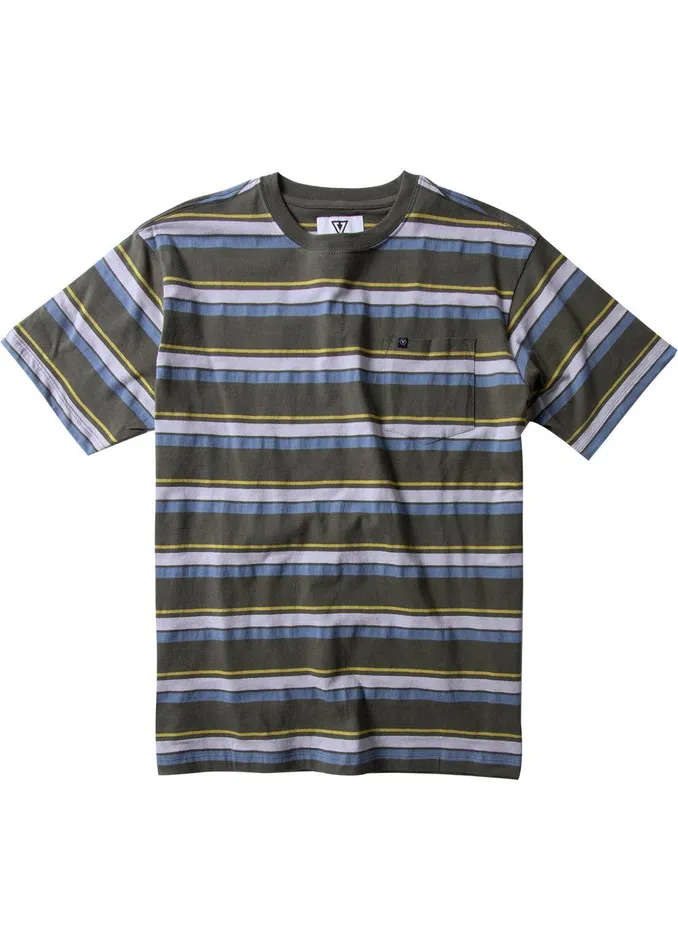Youth Vissla Quad Boys Ss Pkt Tee Army