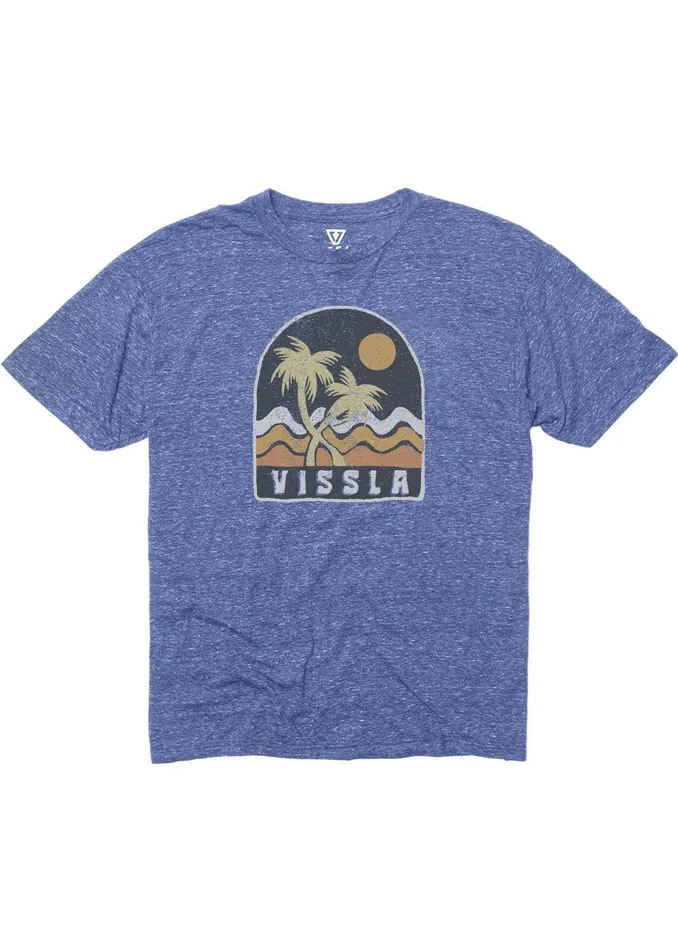 Youth Vissla Twin Palms Kids Snow Tee RYH 8211 Royal Heather